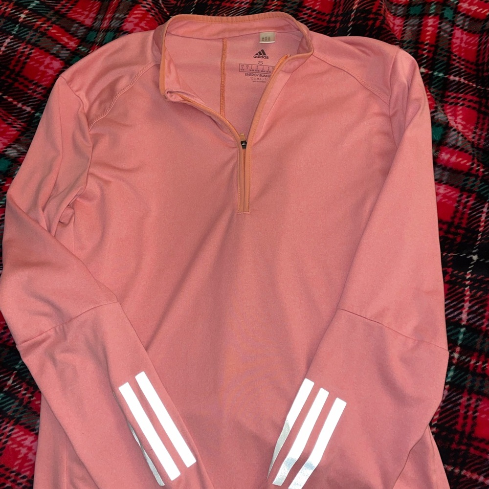 Adidas Pink Quarter-Zip Pullover